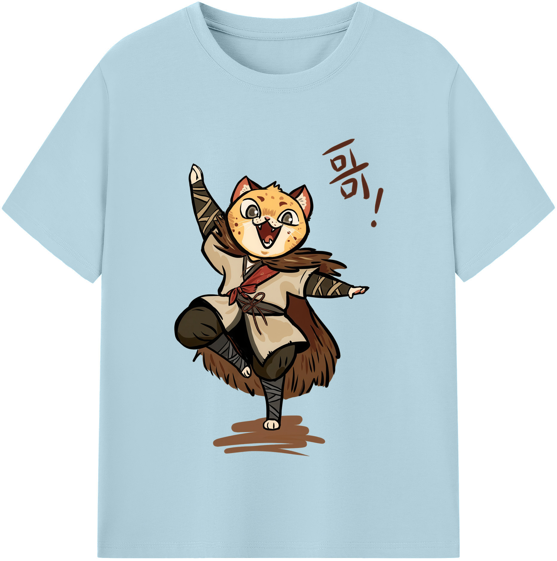 （画像用） Ne Zha 2 ナタ 魔童の大暴れ 綿100％半袖Tシャツ（フロントプリント）